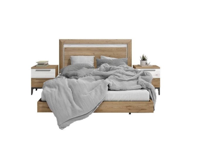 Dormitorio modelo VINTÉ Two con patas en grafito 2