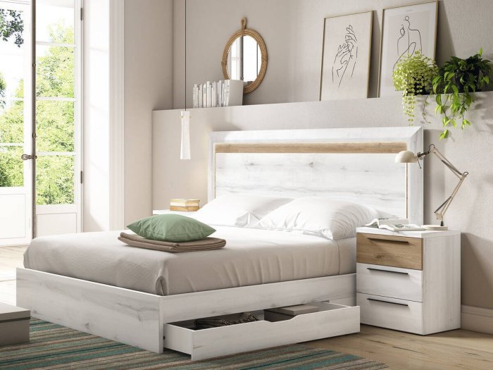 Dormitorio modelo VINTÉ Four con cajones laterales