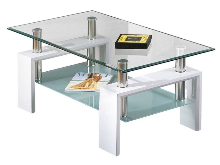 Mesa de centro con cristal modelo...