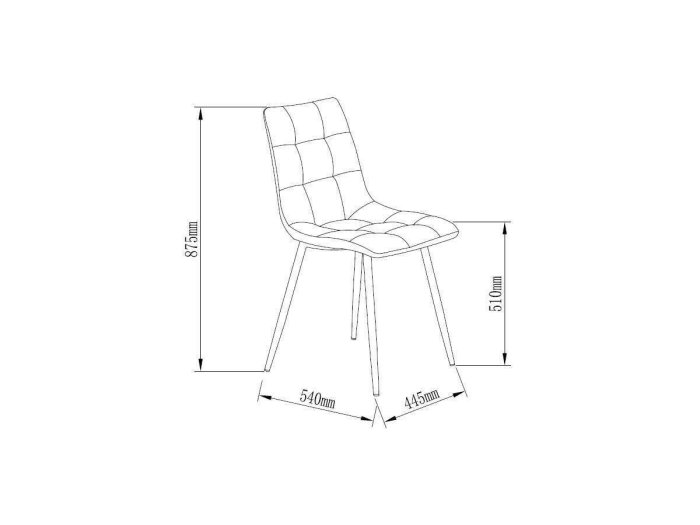 Silla industrial modelo GIULIA color chocolate