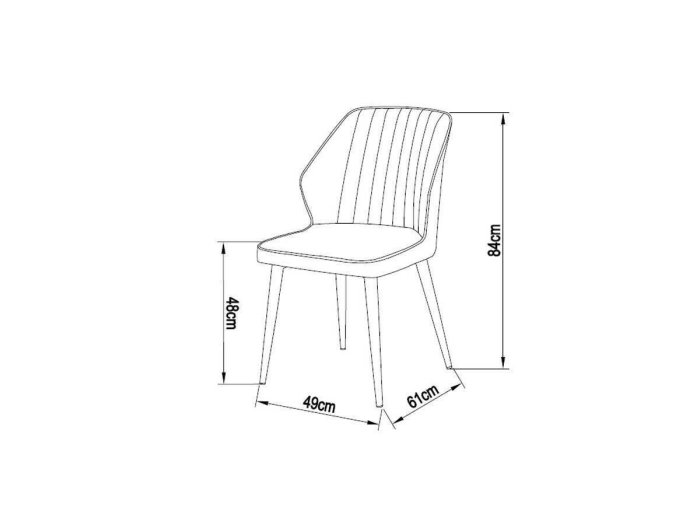 Silla de comedor modelo MAIA gris...