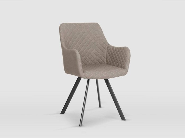 Silla de comedor modelo CELINA gris arena
