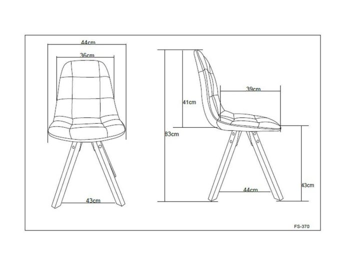 Silla de comedor estilo nórdico modelo BRIGITTE