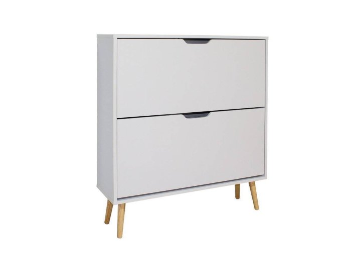 Zapatero 2 puertas abatibles y patas aguja modelo BENGO