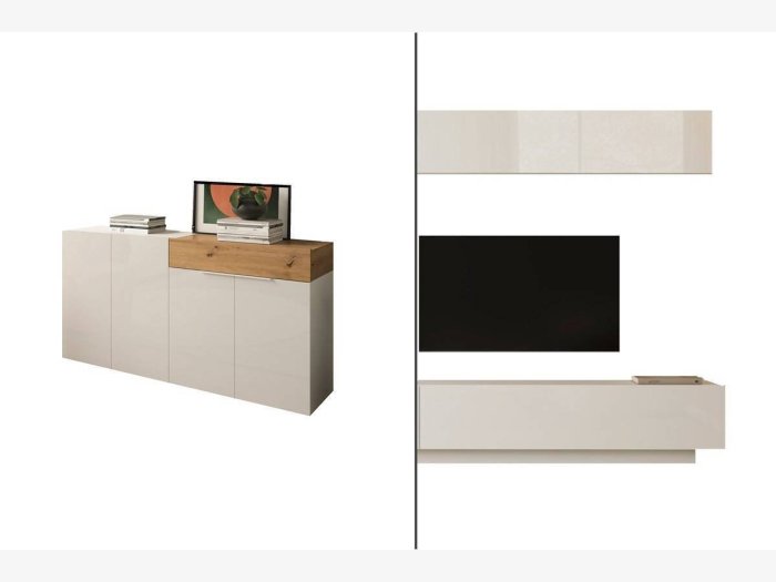 Conjunto aparador y apilable TV modelo ELVIRA