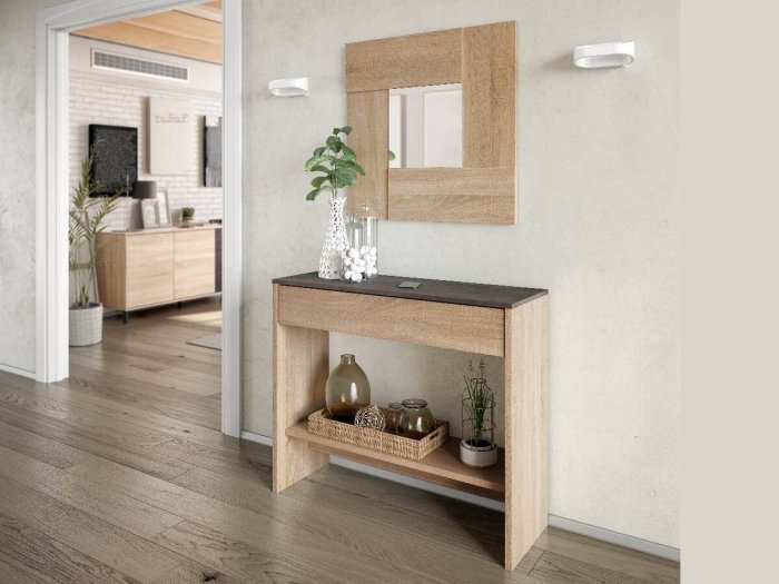 Mueble consola recibidor con espejo...