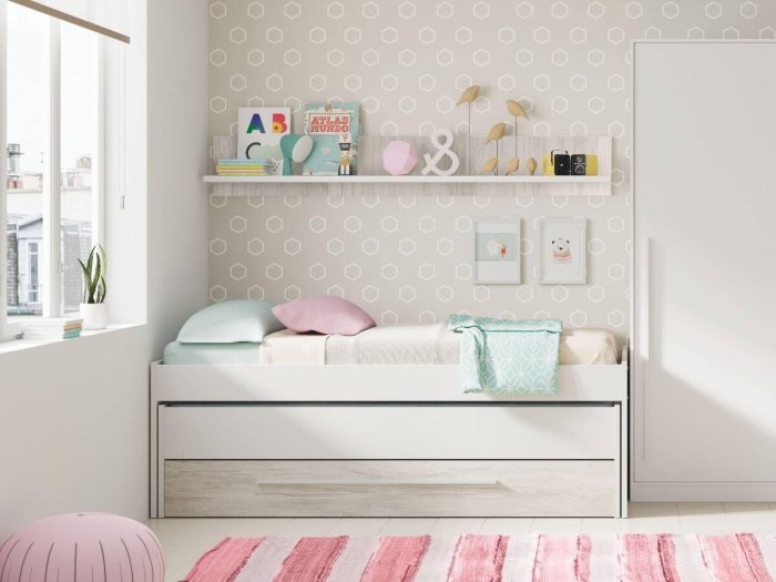 Cama compacta doble desplazable y...