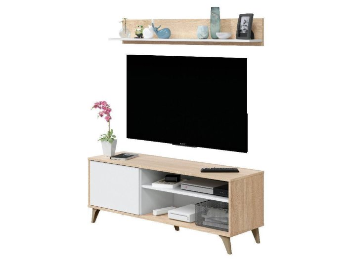 Mueble bajo para Tv con estanteria modelo SANTA