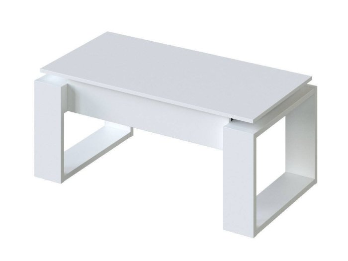Mesa de centro elevable modelo INGRID blanca 2