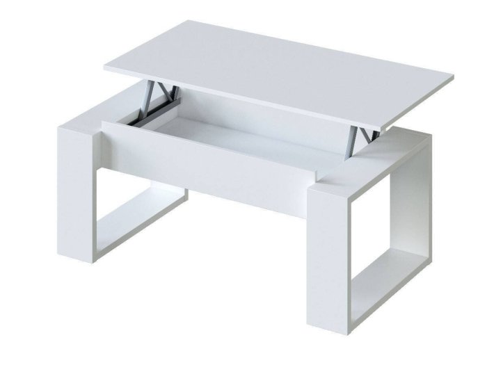 Mesa de centro elevable modelo INGRID blanca