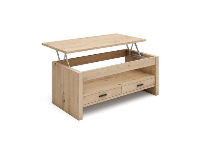 Mesa centro elevable con cajones modelo PRAGA 2