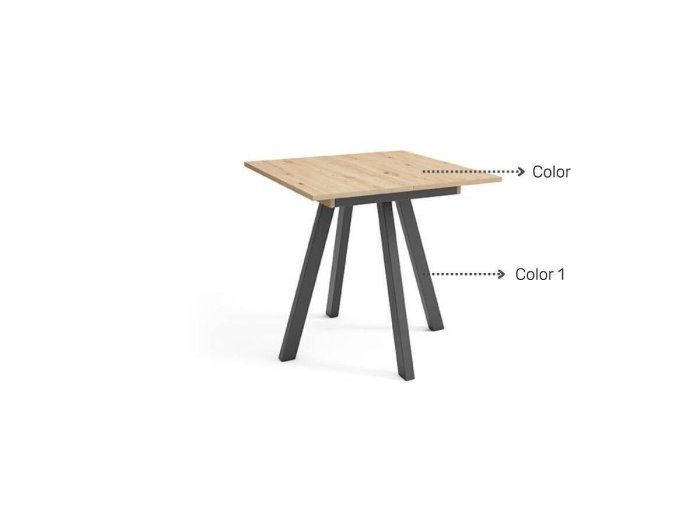 Mesa de comedor cuadrada extensible modelo SAN