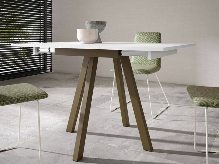 Mesa de comedor cuadrada extensible modelo SAN