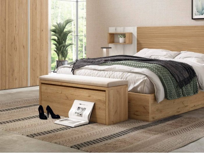 Banqueta zapatero tapizado modelo URBANO