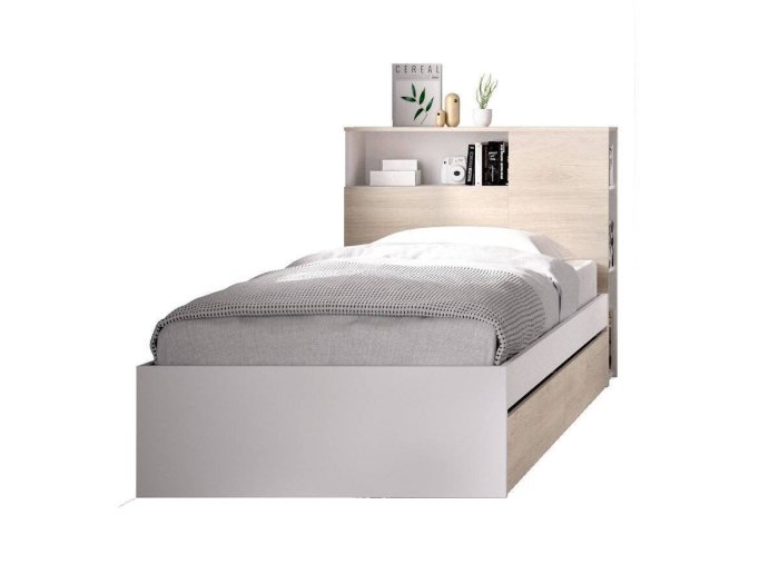 Cama con cabecero y dos cajones modelo MENTA 2