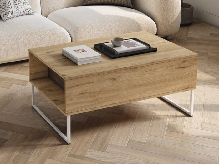 Mesa de centro elevable con cajón modelo ALBANIA