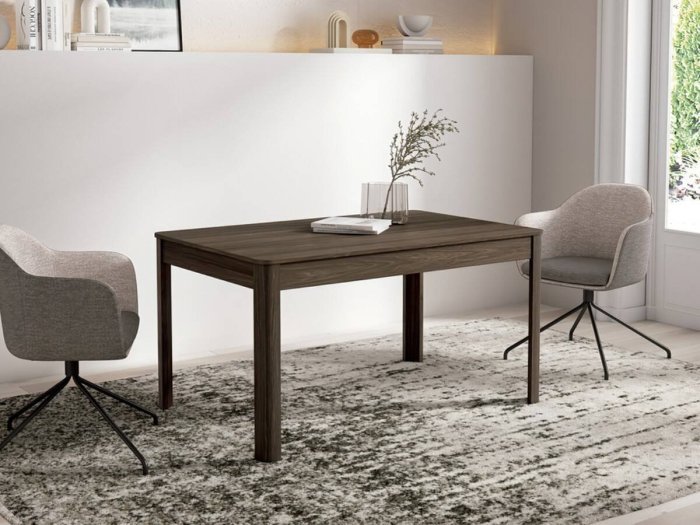 Mesa extensible con esquinas redondas modelo AXA