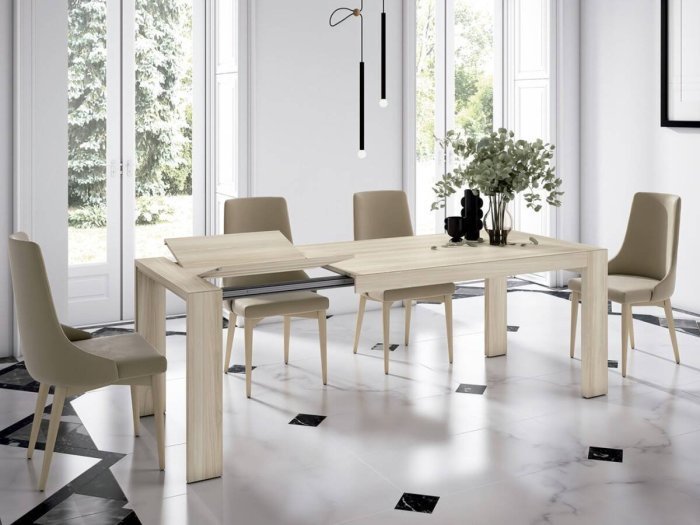 Mesa comedor extensible pata deslizante modelo IRIS