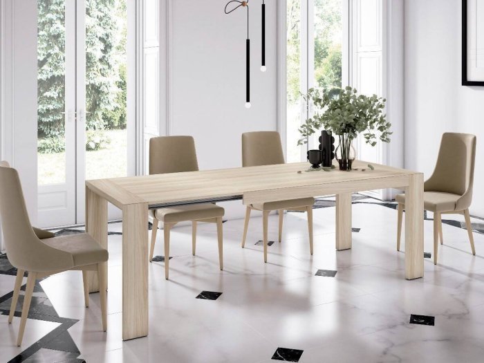 Mesa comedor extensible pata deslizante modelo IRIS
